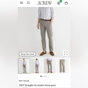 J crew straight fit 32x32 chinos in mushroom